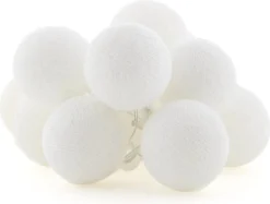 Cotton Ball Lights Lichtsnoer White Extension Kit Wit 2,4 M Met 20 Lampen
