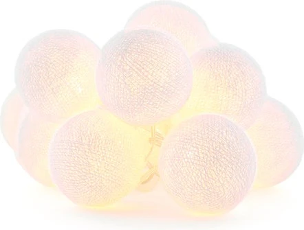 Cotton Ball Lights Lichtsnoer White Extension Kit Wit 2,4 M Met 20 Lampen 2 Cotton Ball Lights Lichtsnoer White Extension Kit Wit 2,4 M Met 20 Lampen - Afbeelding 2