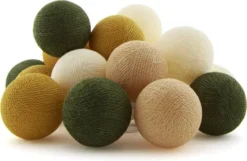 Cotton Ball Lights Lichtsnoer Sunflower Starter Kit Bruin/groen 7,4 M Met 20 Lampen