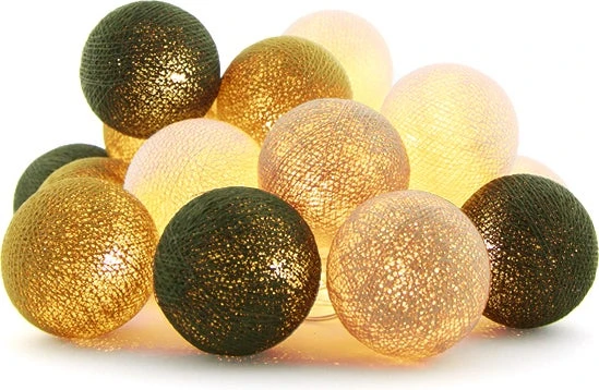 Cotton Ball Lights Lichtsnoer Sunflower Starter Kit Bruin/groen 7,4 M Met 20 Lampen 2 Cotton Ball Lights Lichtsnoer Sunflower Starter Kit Bruin/groen 7,4 M Met 20 Lampen - Afbeelding 2