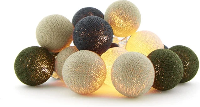 Cotton Ball Lights Lichtsnoer Loft Extension Kit Groen 2,4 M Met 20 Lampen 2 Cotton Ball Lights Lichtsnoer Loft Extension Kit Groen 2,4 M Met 20 Lampen - Afbeelding 2