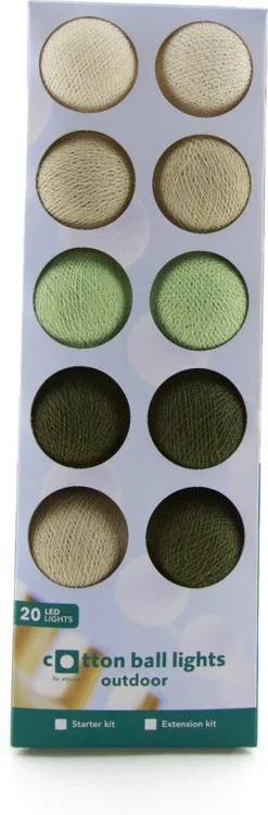 Cotton Ball Lights Lichtsnoer Frog Extension Kit Crème/groen 2,4 M Met 20 Lampen -Buiten Gereedschaps Winkel 8852310627710 3