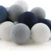 Cotton Ball Lights Lichtsnoer River Starter Kit Blauw/wit 7,4 M Met 20 Lampen