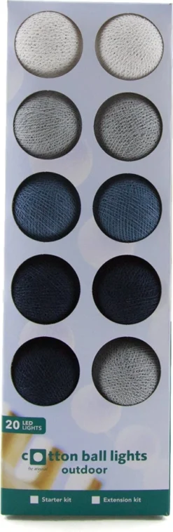 Cotton Ball Lights Lichtsnoer River Starter Kit Blauw/wit 7,4 M Met 20 Lampen -Buiten Gereedschaps Winkel 8852310627741 3