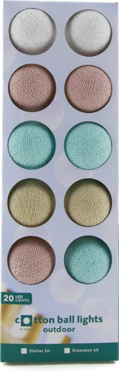 Cotton Ball Lights Lichtsnoer Milkshake Starter Kit Blauw/roze 7,4 M Met 20 Lampen -Buiten Gereedschaps Winkel 8852310627765 3