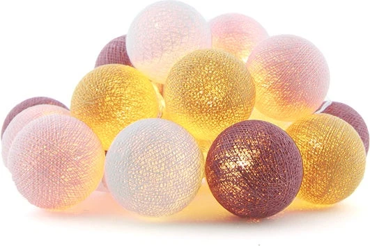 Cotton Ball Lights Lichtsnoer Bloom Extension Kit Roze/oranje 2,4 M Met 20 Lampen 2 Cotton Ball Lights Lichtsnoer Bloom Extension Kit Roze/oranje 2,4 M Met 20 Lampen - Afbeelding 2