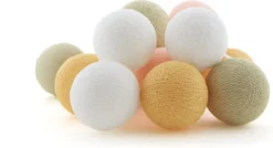 Cotton Ball Lights Lichtsnoer Sunrise Starter Kit Roze/oranje 7,4 M Met 20 Lampen