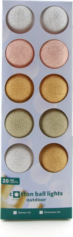 Cotton Ball Lights Lichtsnoer Sunrise Starter Kit Roze/oranje 7,4 M Met 20 Lampen -Buiten Gereedschaps Winkel 8852310627802 3