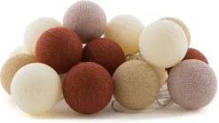 Cotton Ball Lights Lichtsnoer Saffron Extension Kit Koper/geel 2,4 M Met 20 Lampen