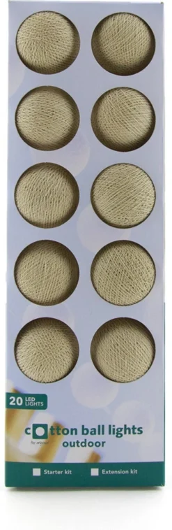 Cotton Ball Lights Lichtsnoer Desert Starter Kit Crème 7,4 M Met 20 Lampen -Buiten Gereedschaps Winkel 8852310627840 3