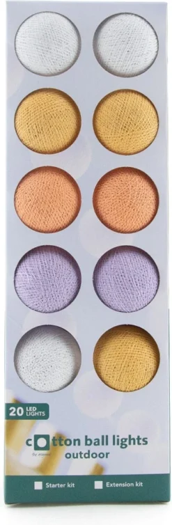 Cotton Ball Lights Lichtsnoer Tropic Extension Kit Paars/oranje 2,4 M Met 20 Lampen -Buiten Gereedschaps Winkel 8852310629745 3