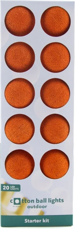 Cotton Ball Lights Lichtsnoer Holland Starter Kit Oranje 7,4 M Met 20 Lampen -Buiten Gereedschaps Winkel 8852310629820 3
