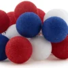 Cotton Ball Lights Lichtsnoer Holland Extension Kit Rood/wit/blauw 2,4 M Met 20 Lampen